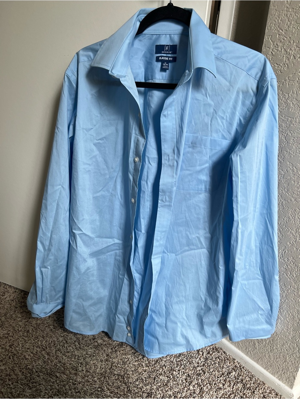 Light Blue Men's Dress Shirt - Classic Fit